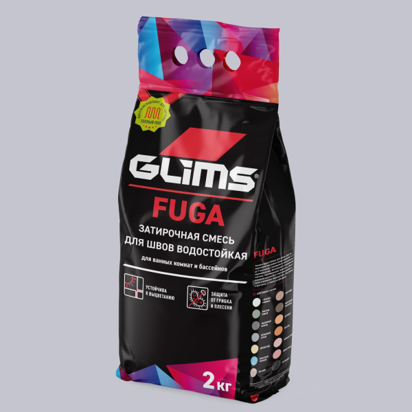 Затирка для швов GLIMS®Fuga межплиточная. Цвет: Шёлковый серый